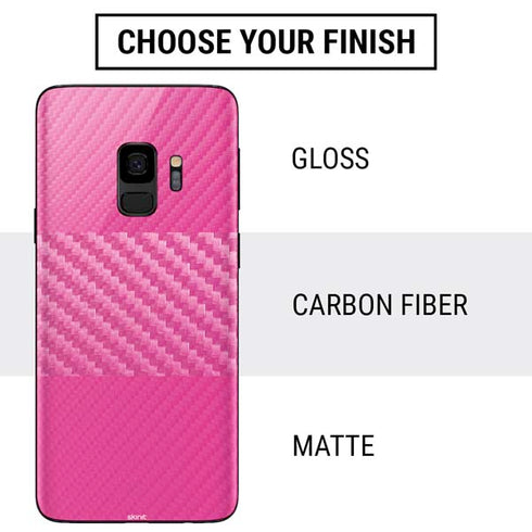 Pink Carbon Fiber Specialty Material Galaxy S9 Skin